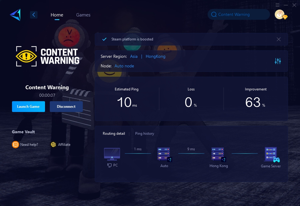 How to Show Ping in Content Warning