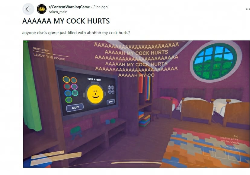 How to Solve Content Warning MY COCK HURTS Error