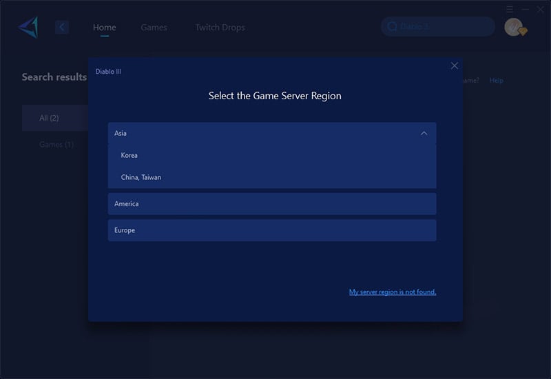 Let GearUP Booster Help You Connect to Diablo 3 China Servers step 3