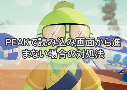PEAKで読み込み画面から進まない場合の対処法