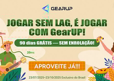 Aproveite 90 dias! GearUP acelera seus jogos de graça!