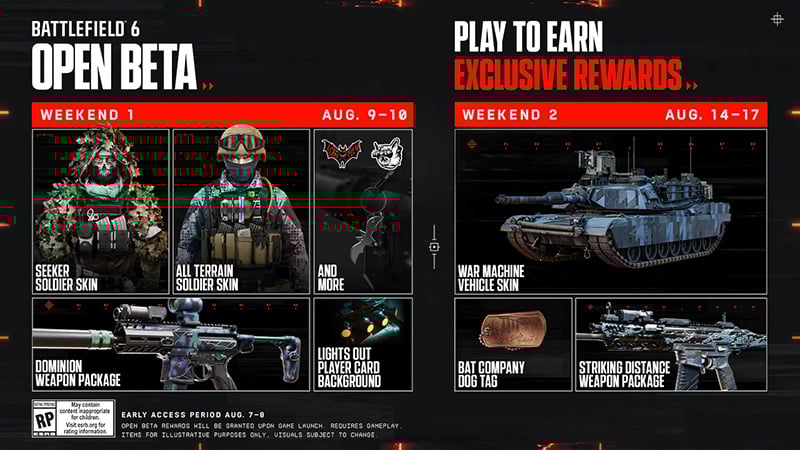 Battlefield 6 Beta Test Rewards