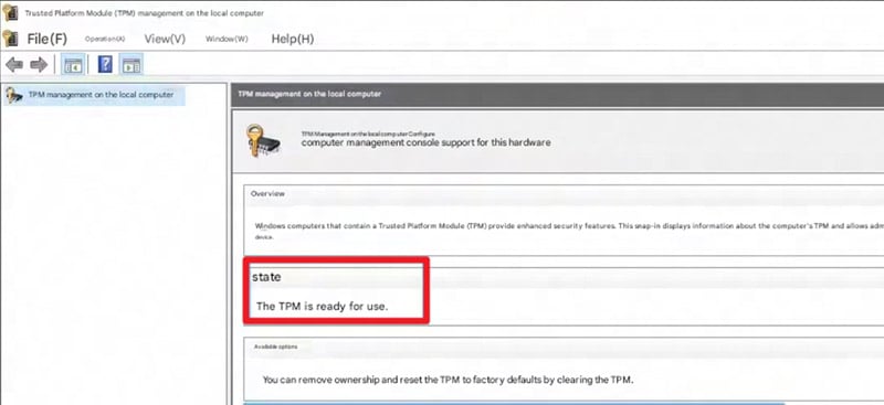 Check if TPM 2.0 is Enabled