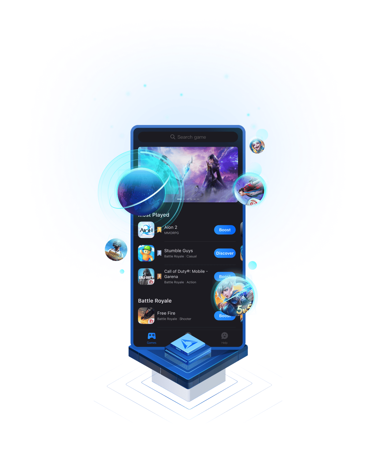 Mobile Game Booster for gaming and go